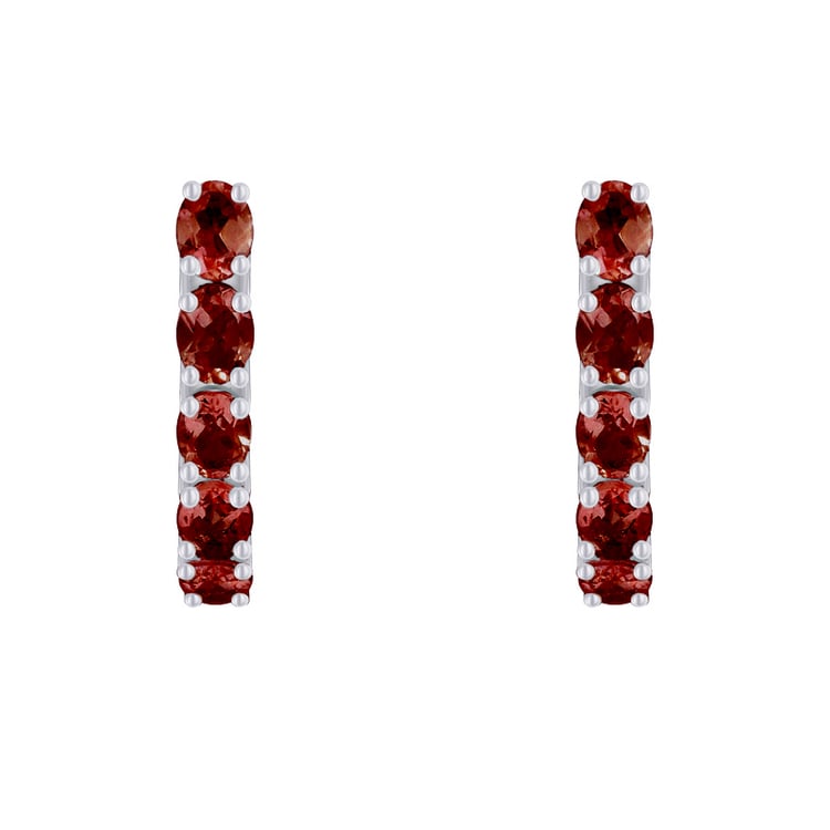 Stříbrné náušnice s granáty 84259