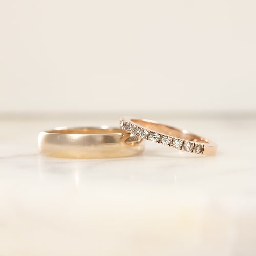 Eternity zlatý prsten s 2 mm lab-grown diamanty Lowum