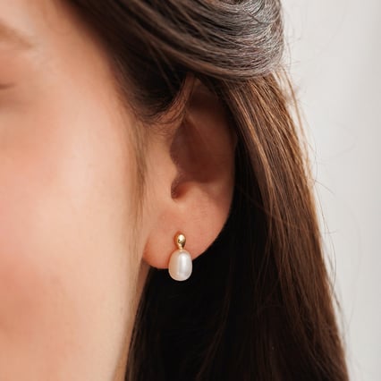 Elegantní perlové náušnice ze zlata Adele