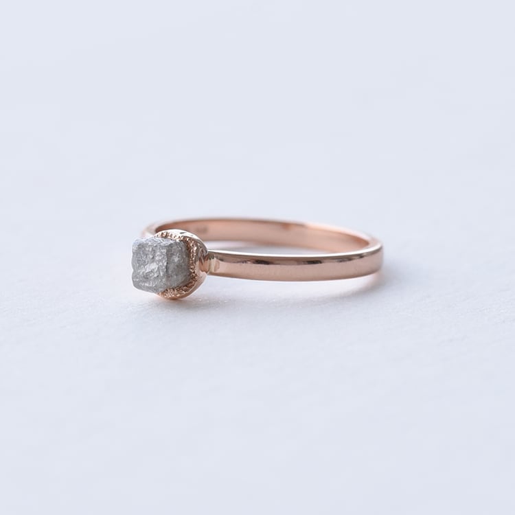 Nebroušený diamant v prsteni 75142