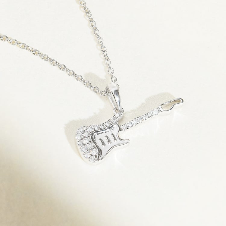 Zlatý přívěsek s lab-grown diamantem ve tvaru kytary 164897