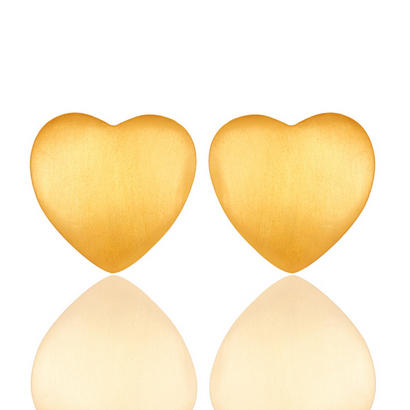 Srdíčkové náušnice z pozlaceného stříbra Leila