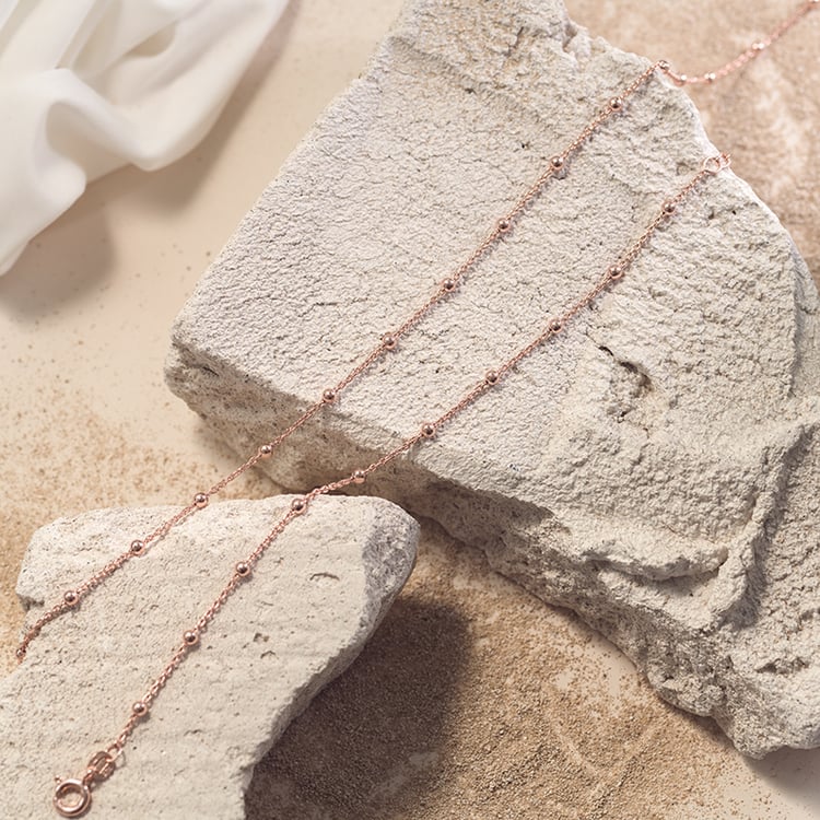 Řetízek s kuličkami 45 cm ze stříbra 124446