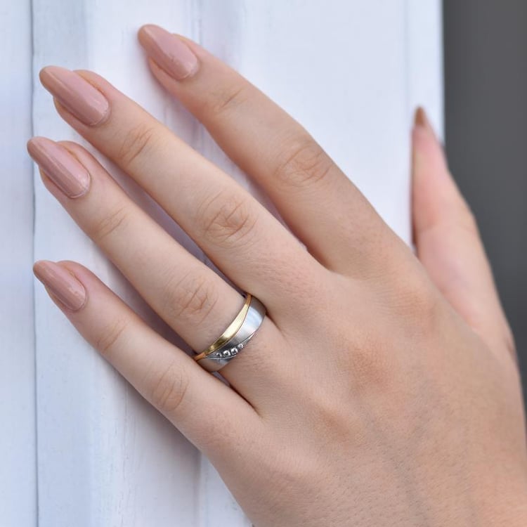 Prsten ze zlata s diamanty 34140