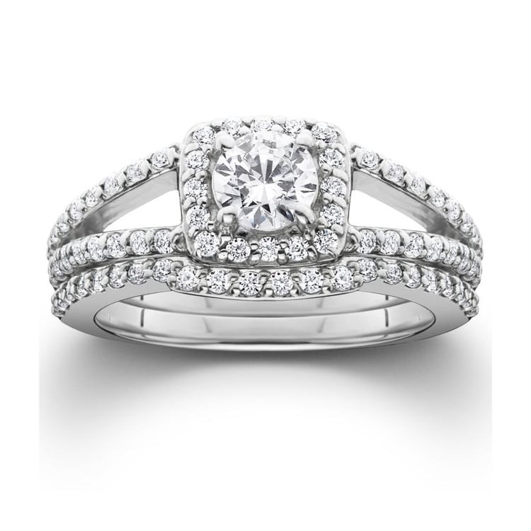 Set zlatých prstenů s diamanty Courtnee