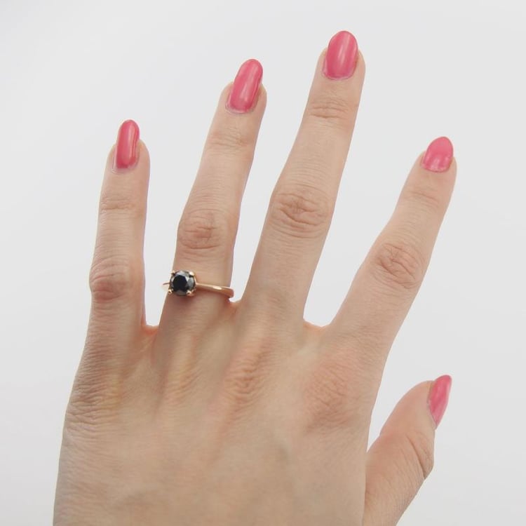 Prsten s černým diamantem 8714