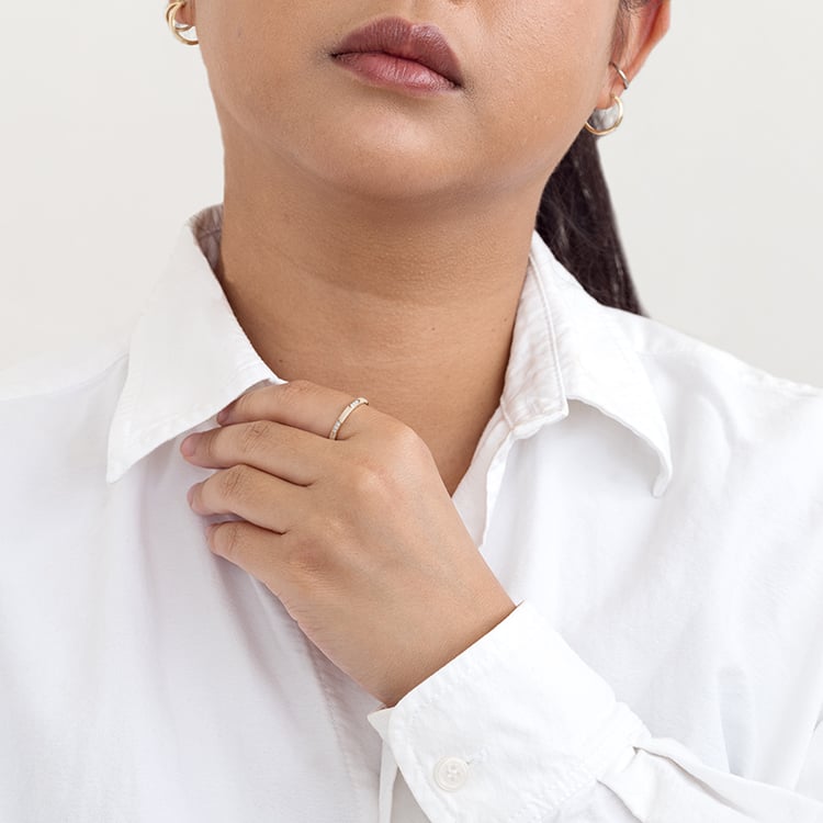 Keramický prsten s diamanty Nola 128497