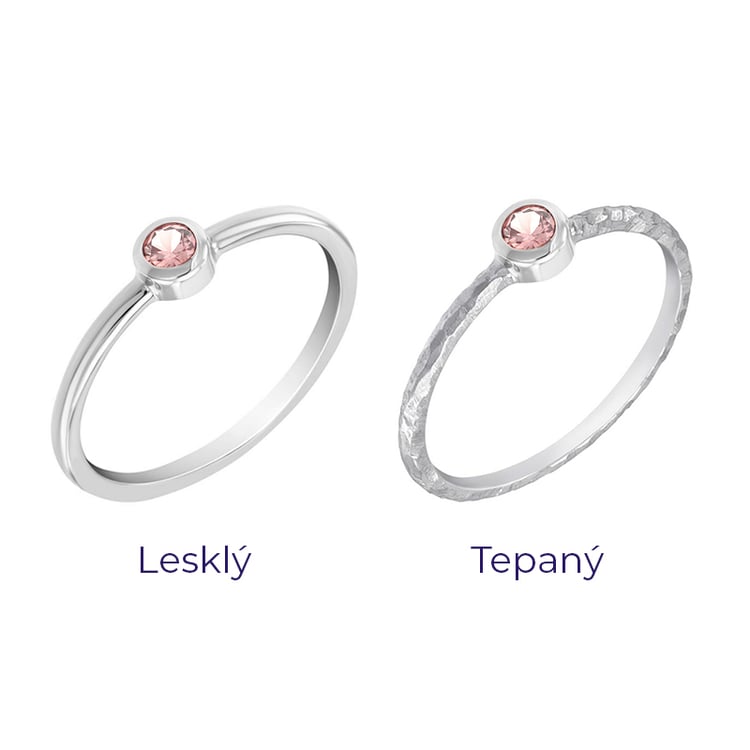 Zlatý minimalistický prsten s morganitem Emilien 101750