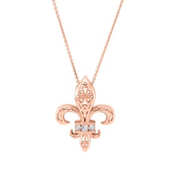 Liliový květ s diamanty v přívěsku Nayana