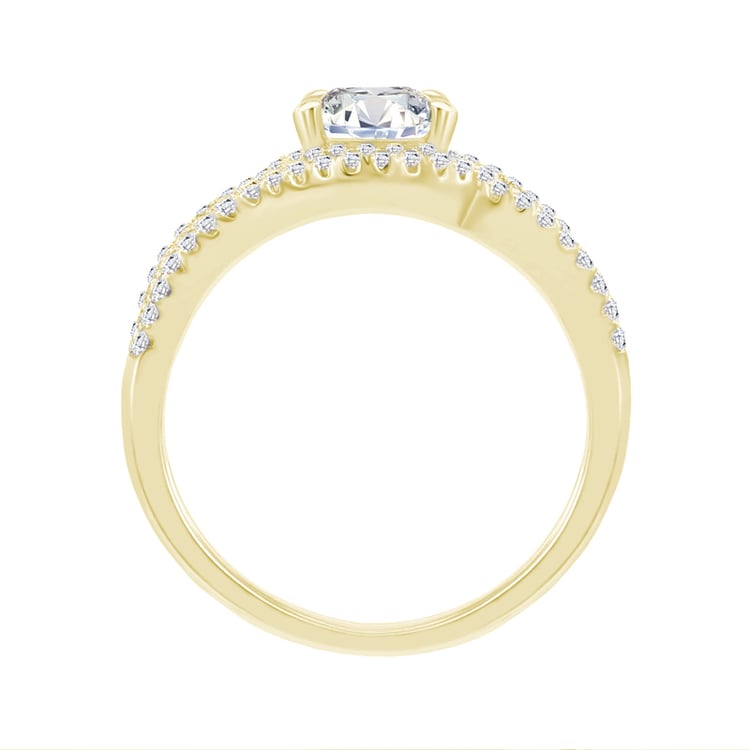 Zlatý diamantový prsten 76039