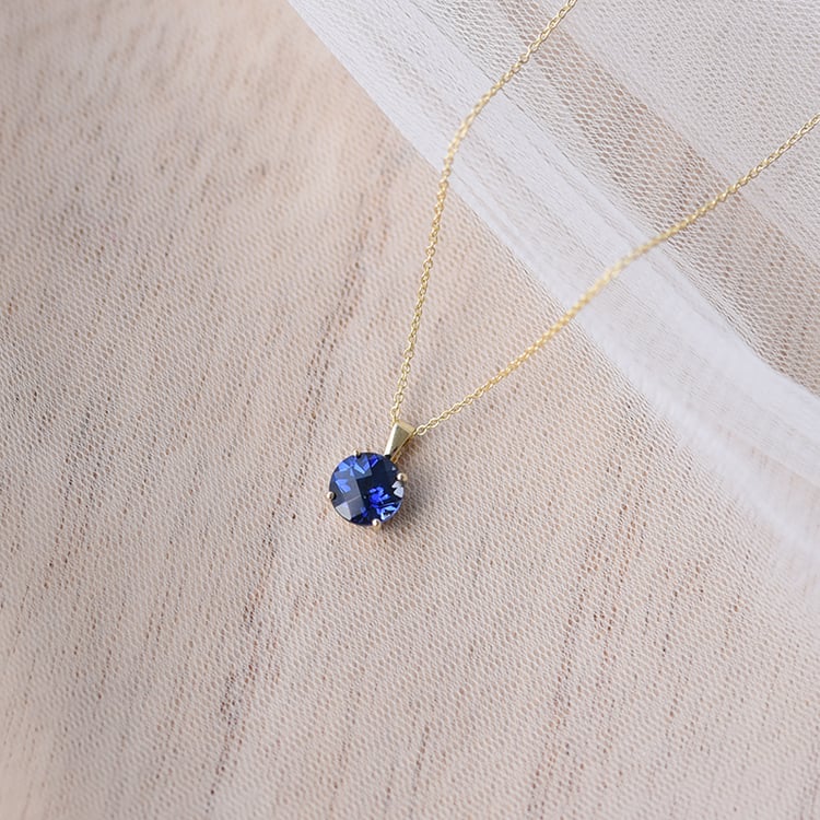 Přívěsek s modrým safírem 58833