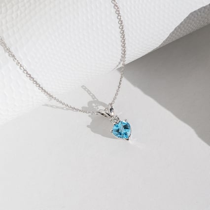 Zlatý přívěsek s topazem a diamantem Dorevie