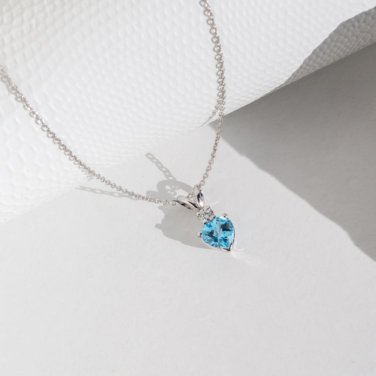 Zlatý přívěsek s topazem a diamantem Dorevie 124367