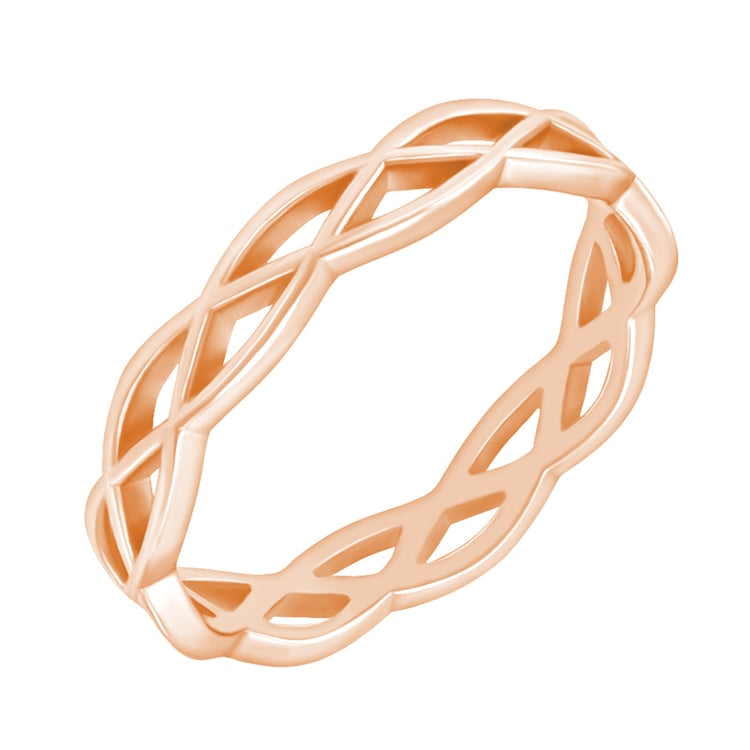 Dámský propletený snubní prsten ze zlata Amazu 141913