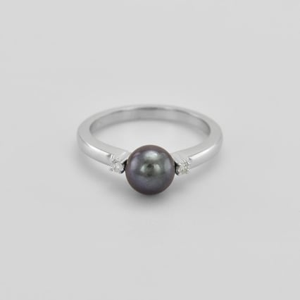 Prsten s perlou a diamanty Alisha