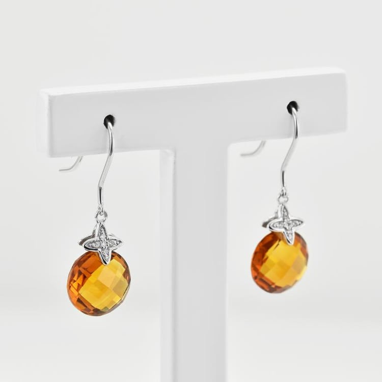 Citrínové náušnice 38421
