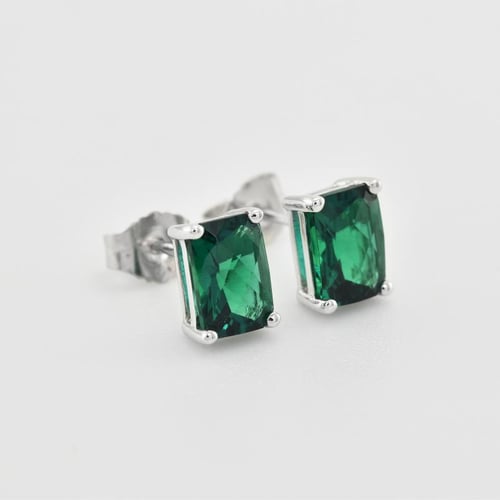 Zlaté náušnice s emerald smaragdy Handan