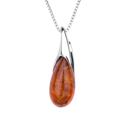 Stříbrný přívěsek s jantarem Mara