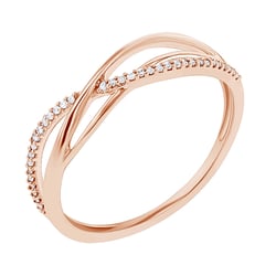 Netradiční prsten s lab-grown diamanty Izabelle