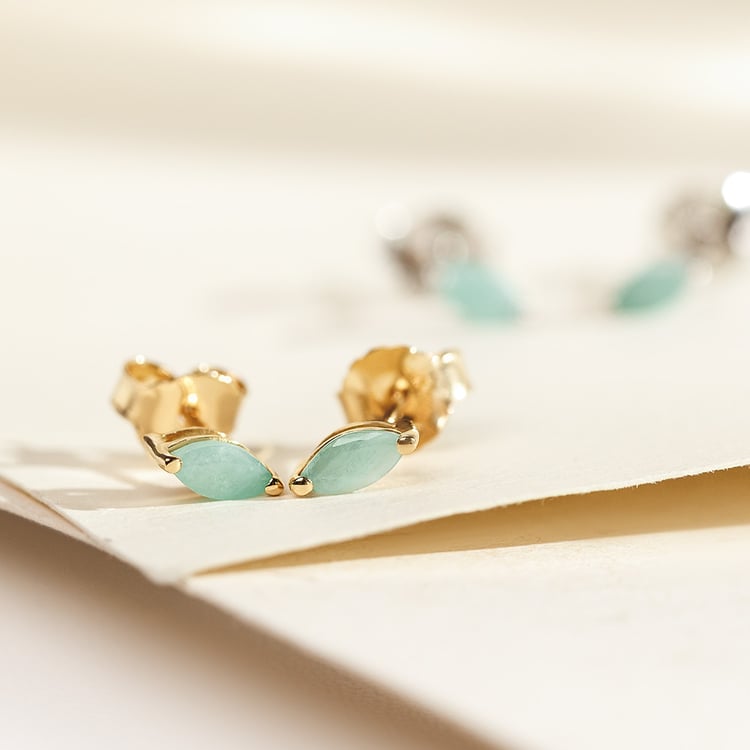 Minimalistické stříbrné náušnice se smaragdy 158415