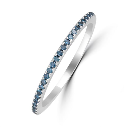 Zlatý eternity prsten s modrými diamanty a pánský komfortní Oana
