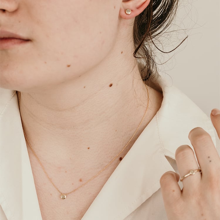 Minimalistický prsten se salt and pepper diamantem Emilien 120954