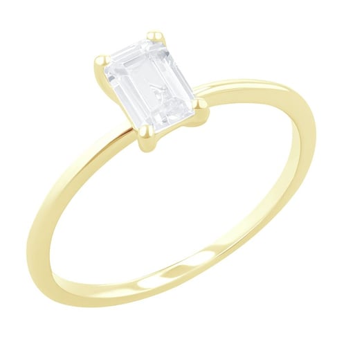 Zásnubní prsten s emerald lab-grown diamantem Olson