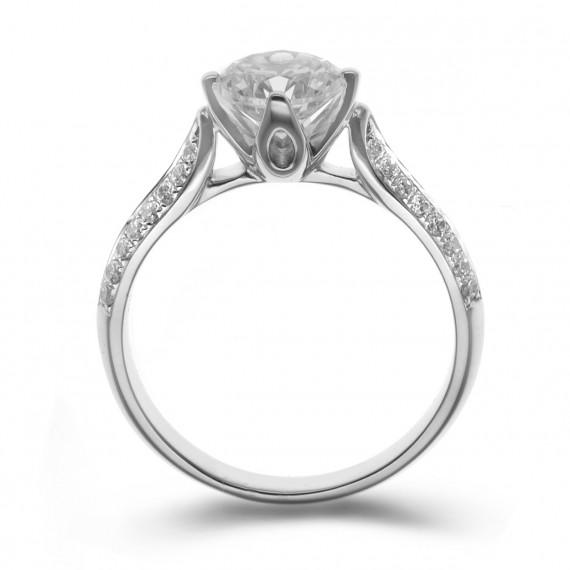 Zásnubní prsten z platiny Poly 8731