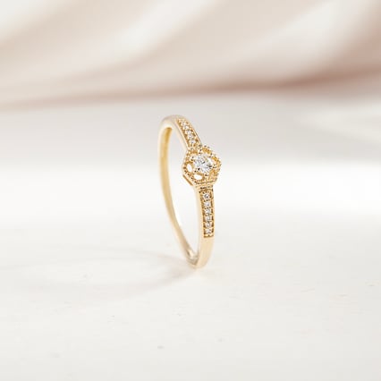 Stříbrný prsten s postranními lab-grown diamanty Plautine