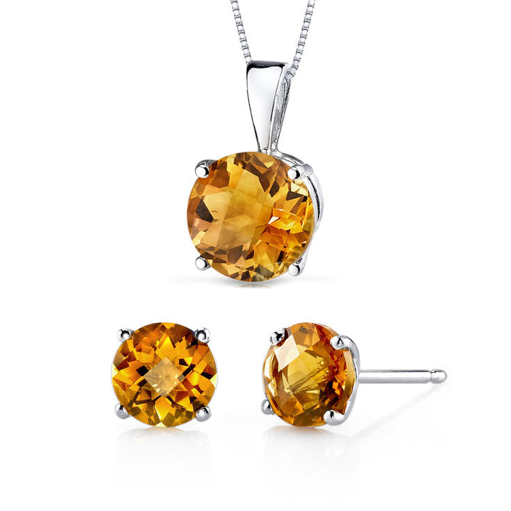 Zlatá kolekce šperků osazená citríny Lavonna