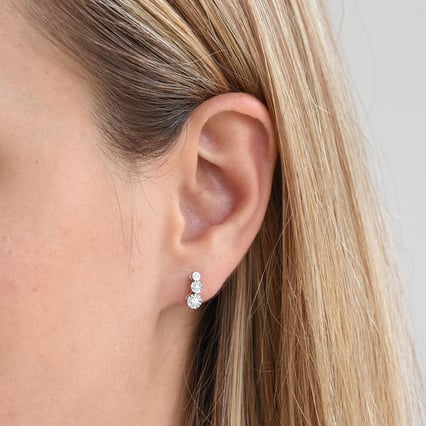 Minimalistické náušnice s diamanty Bahman