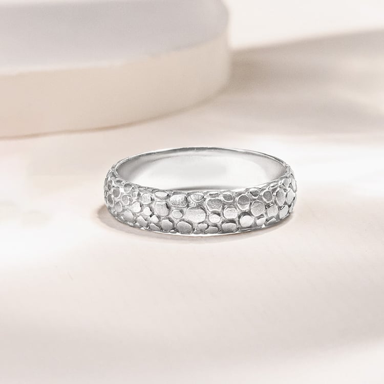 Zlaté snubní prsteny s atypickým povrchem Cali 155643