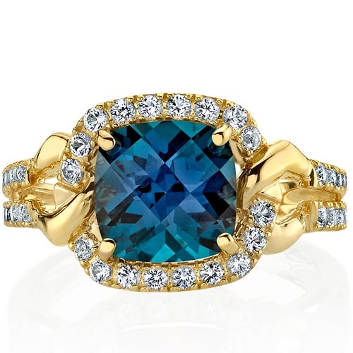 Prsten s alexandritem a lab-grown diamanty Odran