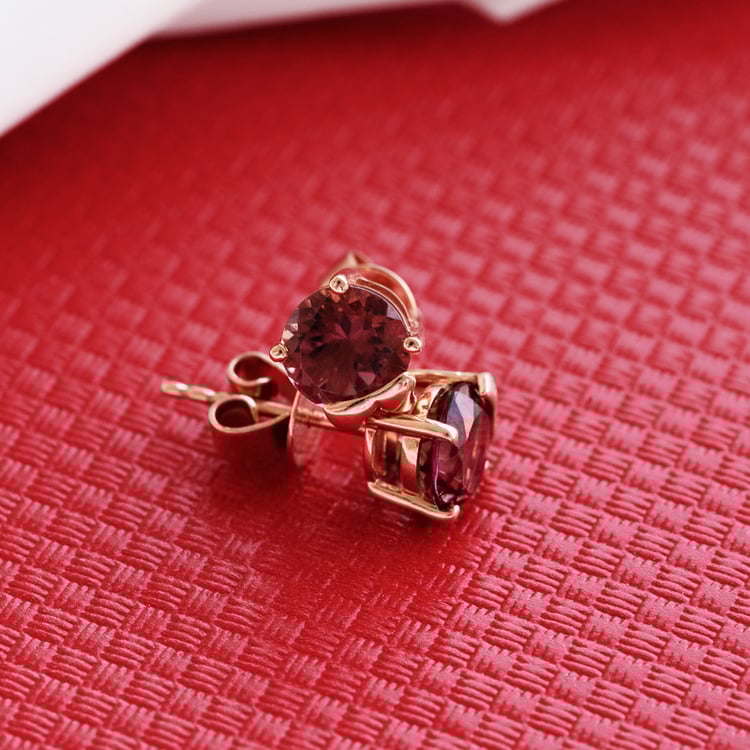 Zlaté napichovací náušnice s turmalíny Ally 122331