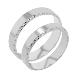 Zlaté snubní prsteny se zdobenými okraji Rahim