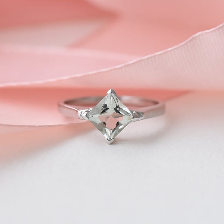 Stříbrný prsten s ametystem 75444