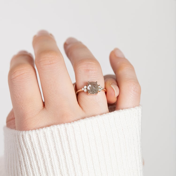 Prsten se salt and pepper diamantem Agathe 151897