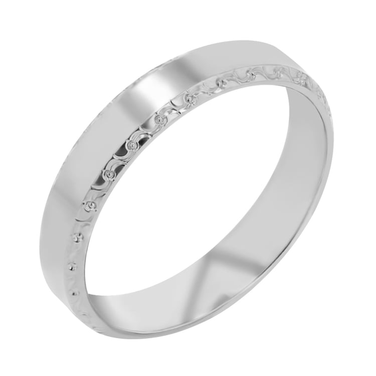 Zlaté snubní prsteny se zdobenými okraji Rahim 113786