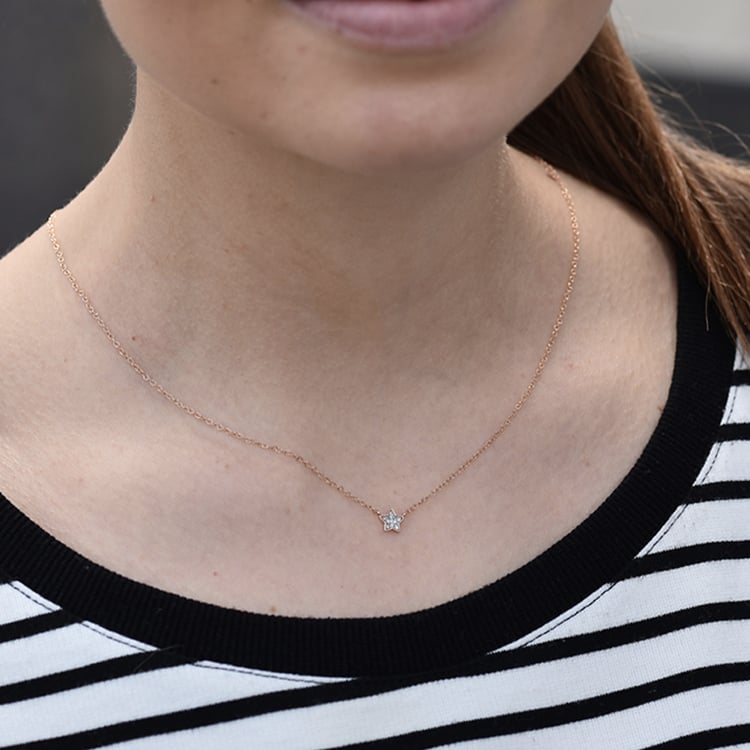 Náhrdelník s diamantovou hvězdou Ceara 41685