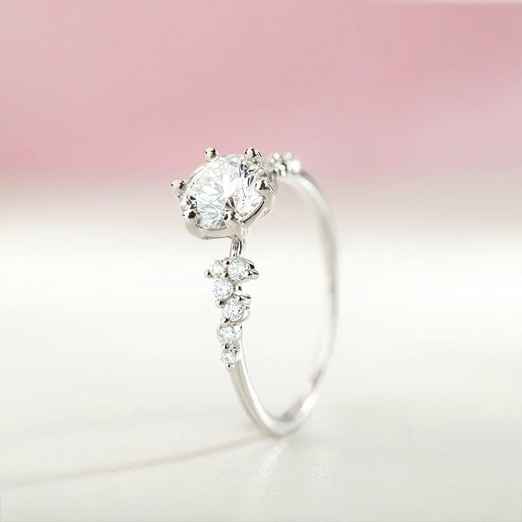 Zásnubní prsten ze zlata s 0.3ct IGI certifikovaným diamantem Carina 166508