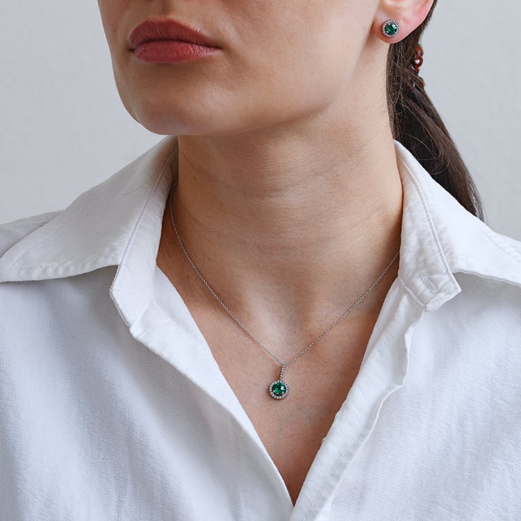 Smaragdová kolekce šperků ze zlata Odetta 133344