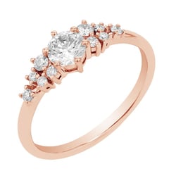 Romantický zásnubní prsten s lab-grown diamanty Donell