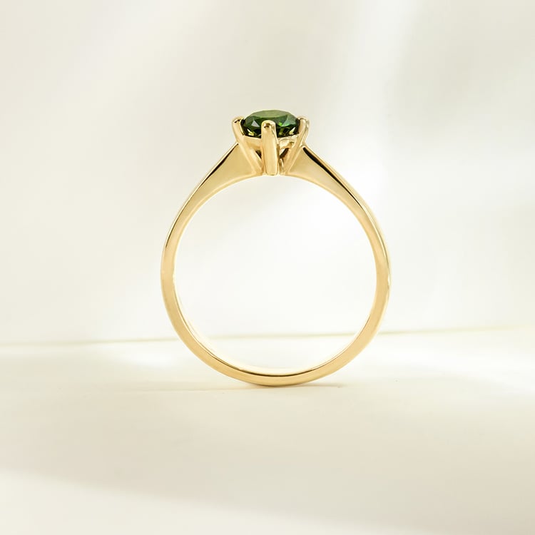 Zásnubní prsten se zeleným diamantem Mahiya 161636