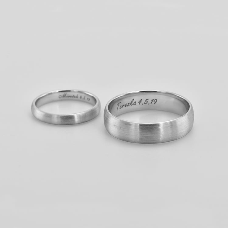 Snubní prsteny z bílého zlata Zonky 41531