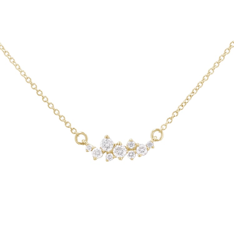 Cluster náhrdelník s lab-grown diamanty Kianna