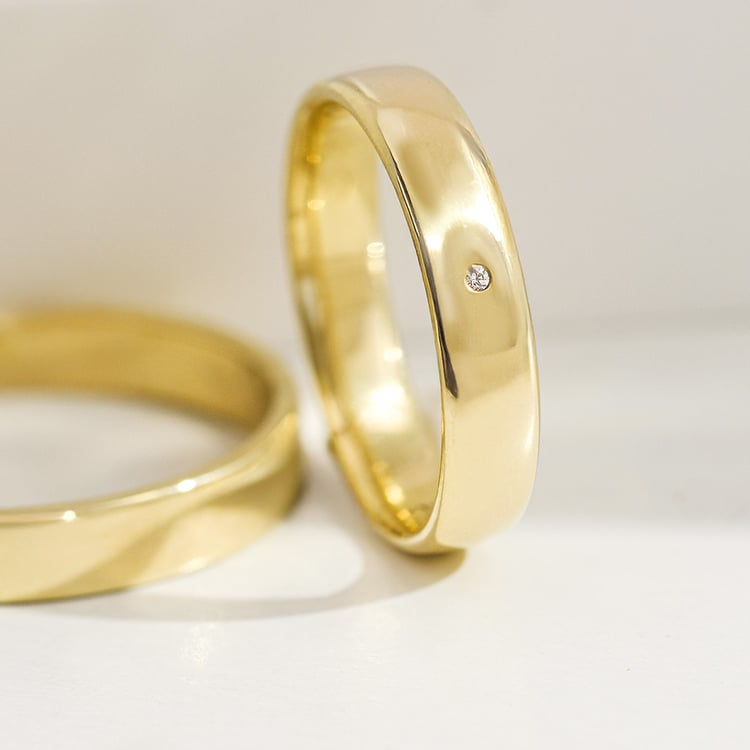 Zlaté snubní prsteny s diamantem Stanista 156856