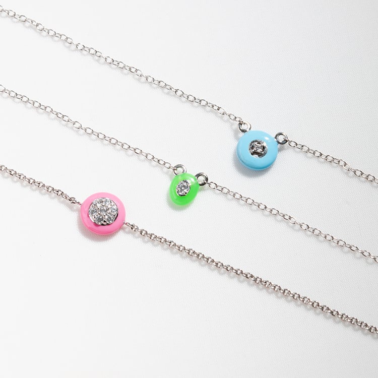 Keramický náhrdelník s lab-grown diamantem Celina 122062