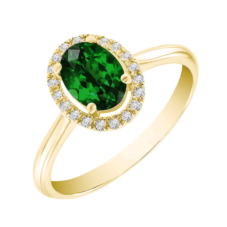 Tsavorit granát ve zlatém prstenu Maiken 13798