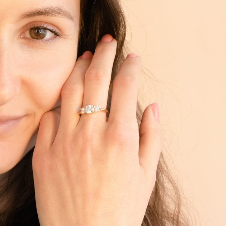 Zásnubní prsten s 0.75ct IGI certifikovaným lab-grown diamantem Rita 100977