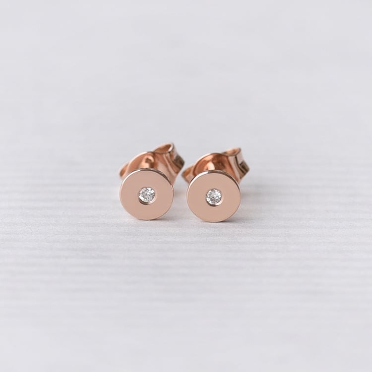 Náušnice ve tvaru disku s diamanty 72444